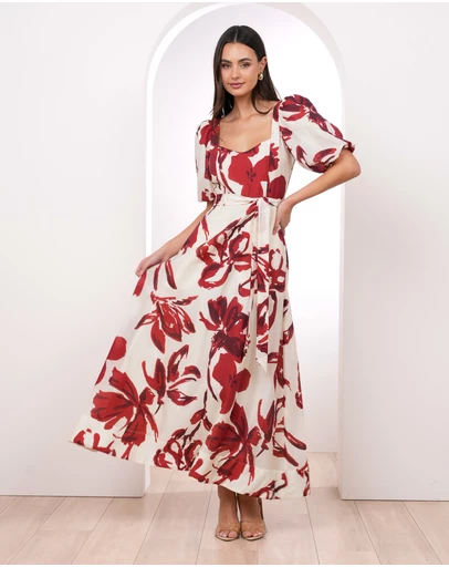 Pilgrim - Becca Puff Sleeve Maxi Dress