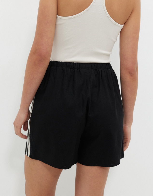 Calli - Relaxed Stripe Detail Shorts