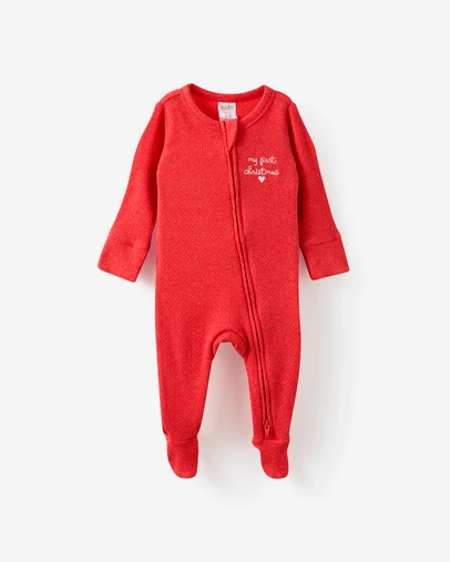 Cotton On Kids - Littlie Organic Long Sleeve Zip Romper