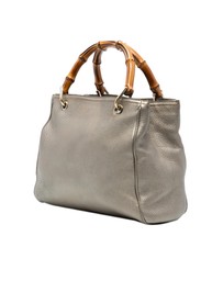 Pre-Loved by Azura Reborn - Pre-Loved Small Calfskin Bamboo Shopper Satchel