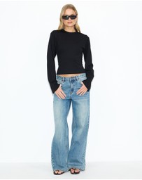 Dazie - Agnes Cinched Long Sleeve Top