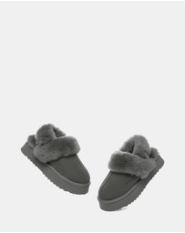 EVERAU - Australian Shepherd Ugg Musa Platform Cow Suede Upper House Shoes