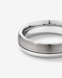 Michael Hill - 6mm Polished and Brushed Tungsten Wedding Band