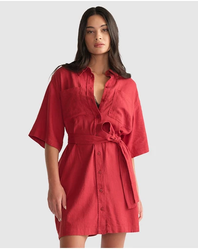 Decjuba - D-Luxe Linen Blend Short Dress