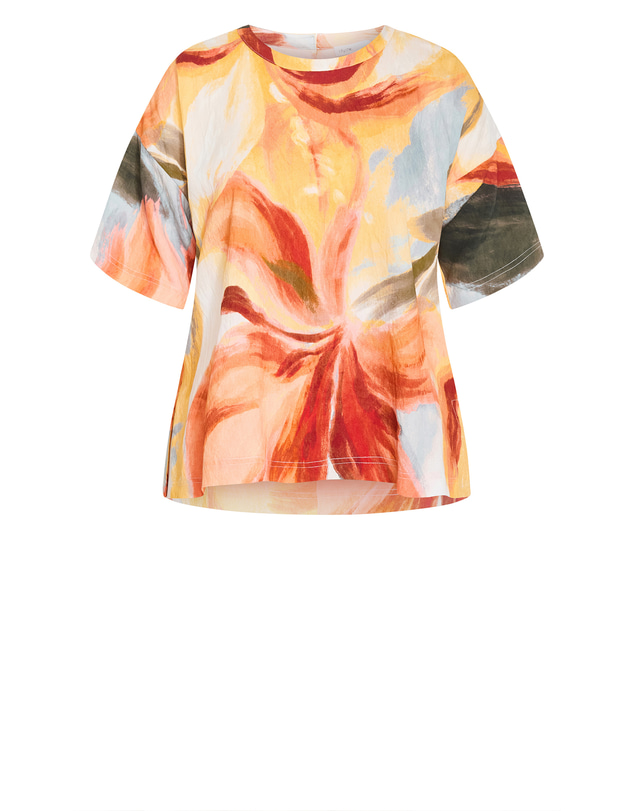 City Chic - Plus size Alexi Bloom Print Top - sunrise