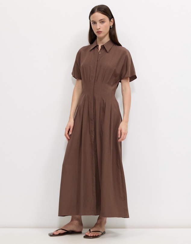 Calli - Vasco Tucked Shirt Dress