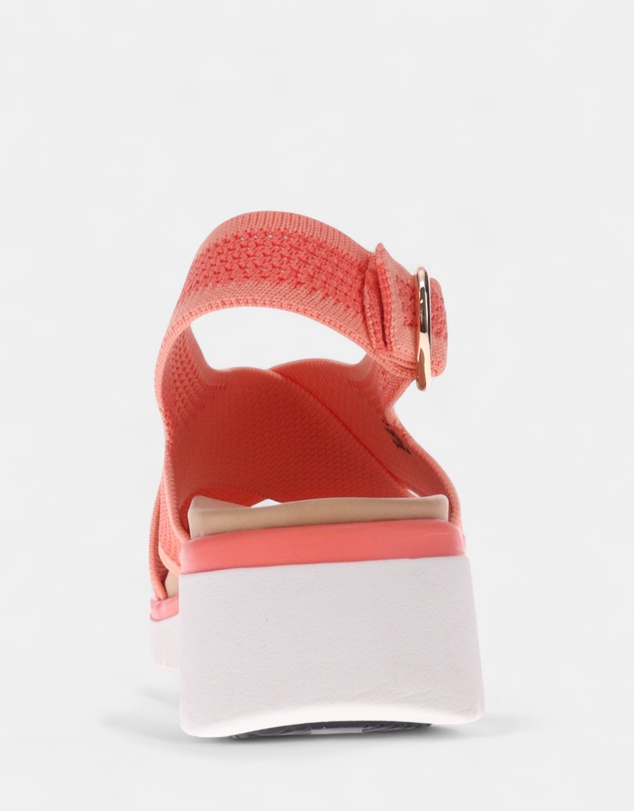Mia Vita - Celia Wedge Sandal - Coral