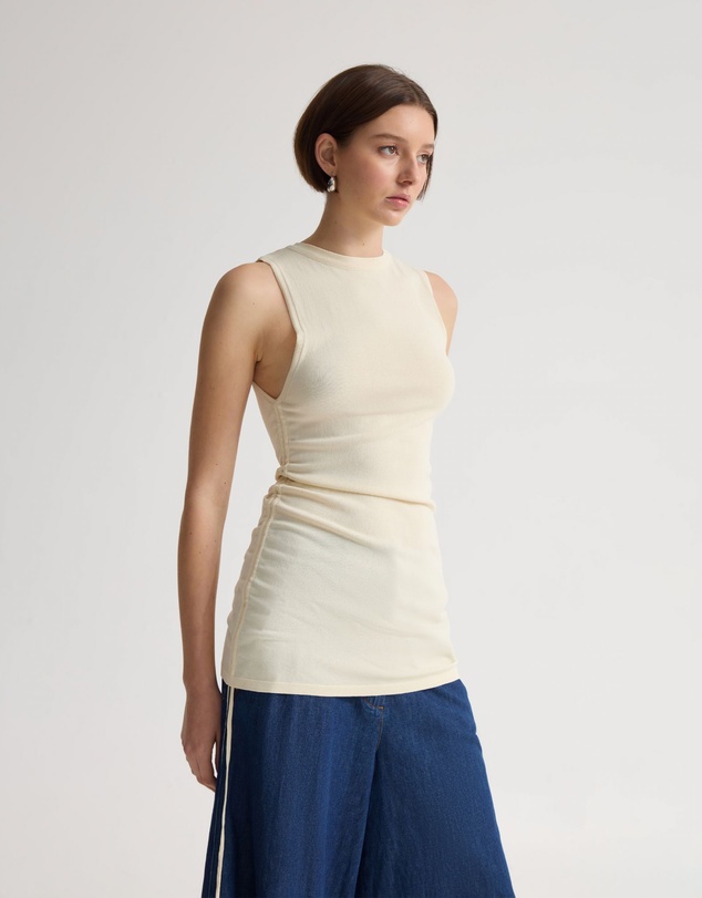 Oxford - April Drawstring Knitted Top