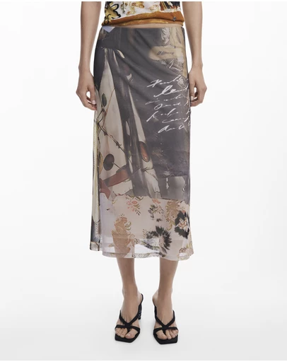 Desigual - Collage tulle skirt