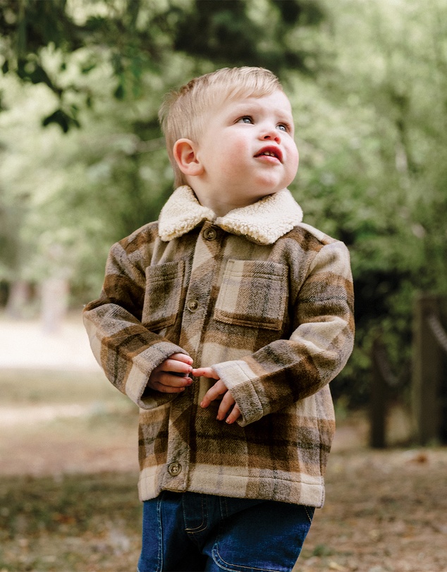 Kynd Baby - Gingham Shacket in Multi Check