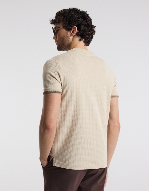 Calibre - Ombre Cuff Jacquard T-shirt Natural