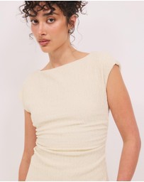 Calli - Grace Textured Jersey Maxi Dress