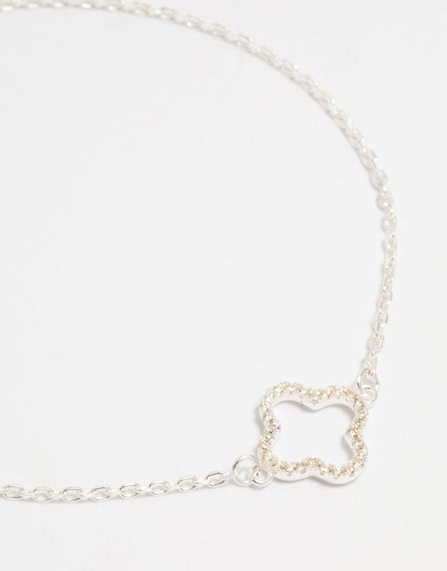 Lovisa - Sterling Silver Cubic Zirconia Flower Bracelet