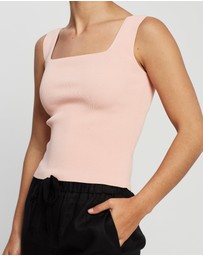 White By FTL - Becca Crepe Knit Top