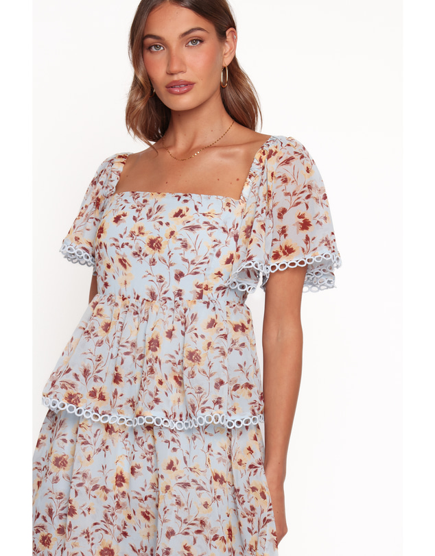 Petal & Pup - Chapel Maxi Dress - Blue Floral