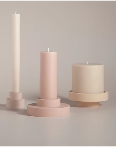 porter green - escc medium pillar candle soy-blend unscented candles