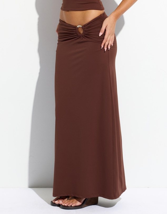 Dazie - Syler Metal Ring Midi Skirt
