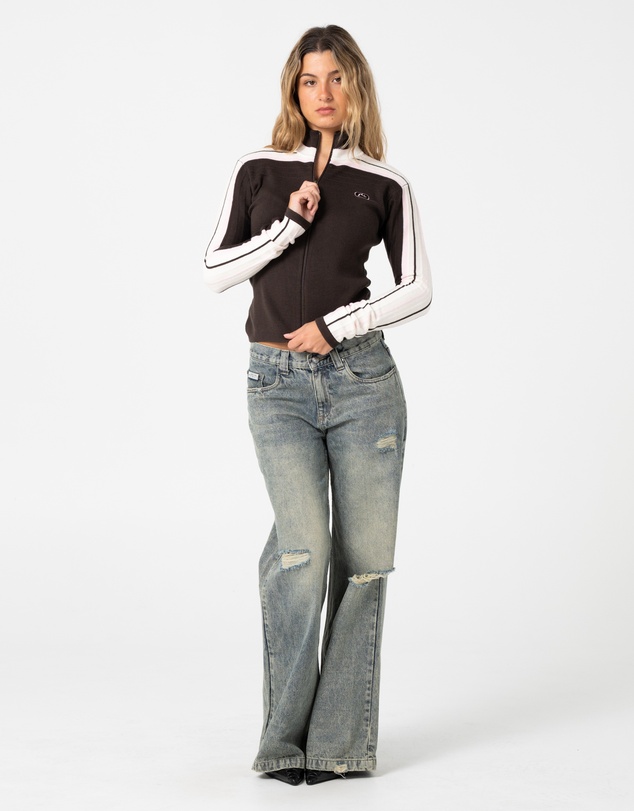 Rusty - Daddy Gb Fitted Zip Through Knit