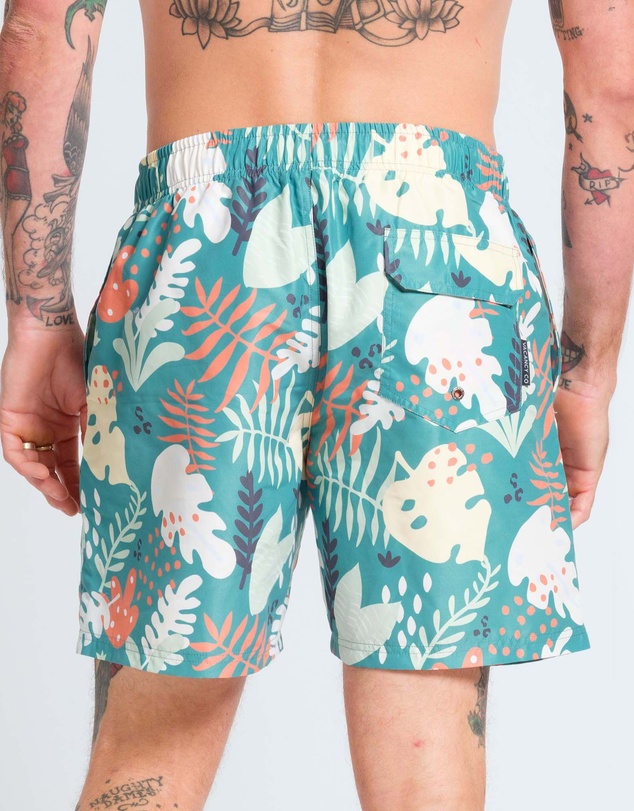 Vacancy Co - Abstract Leaf Swim Short