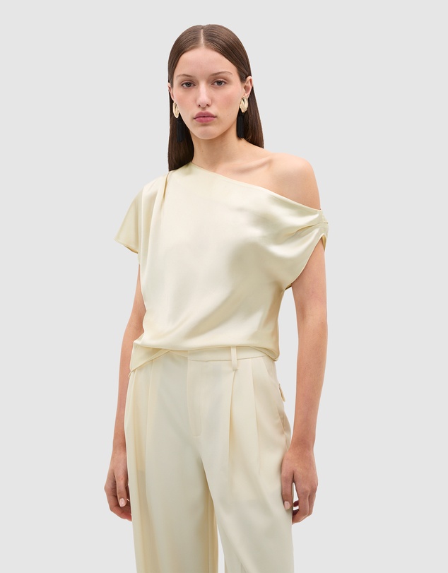 Seed Heritage - Satin Drape Shoulder Top