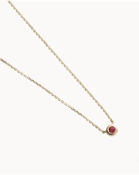 Kirstin Ash - Petite Birthstone Necklace July Ruby