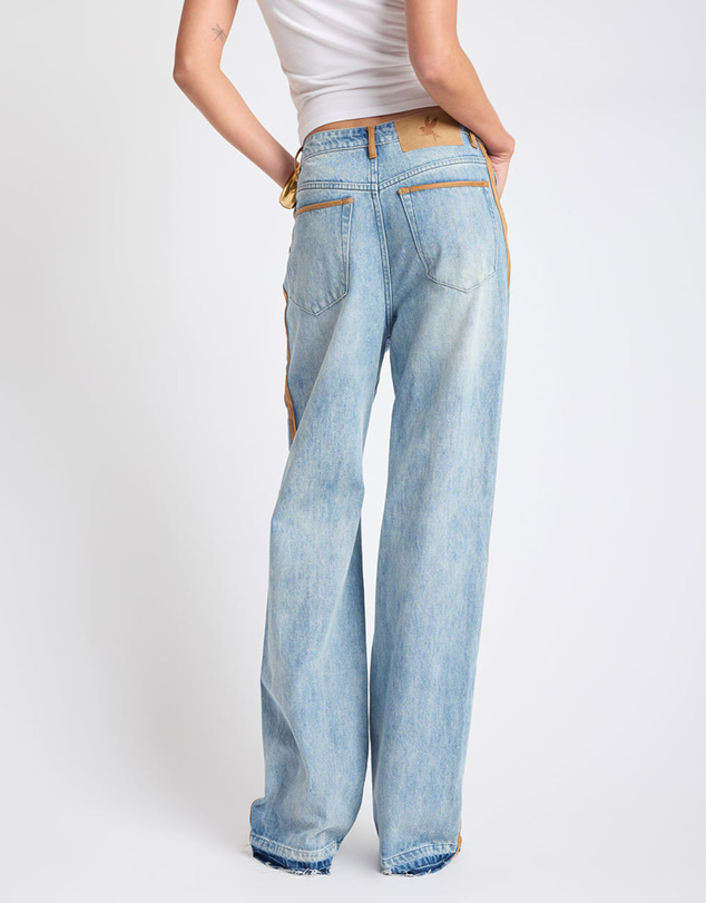 ONE TEASPOON - Rodeo Queen Icon High Waist Straight Leg Denim Jeans - Salty Dog