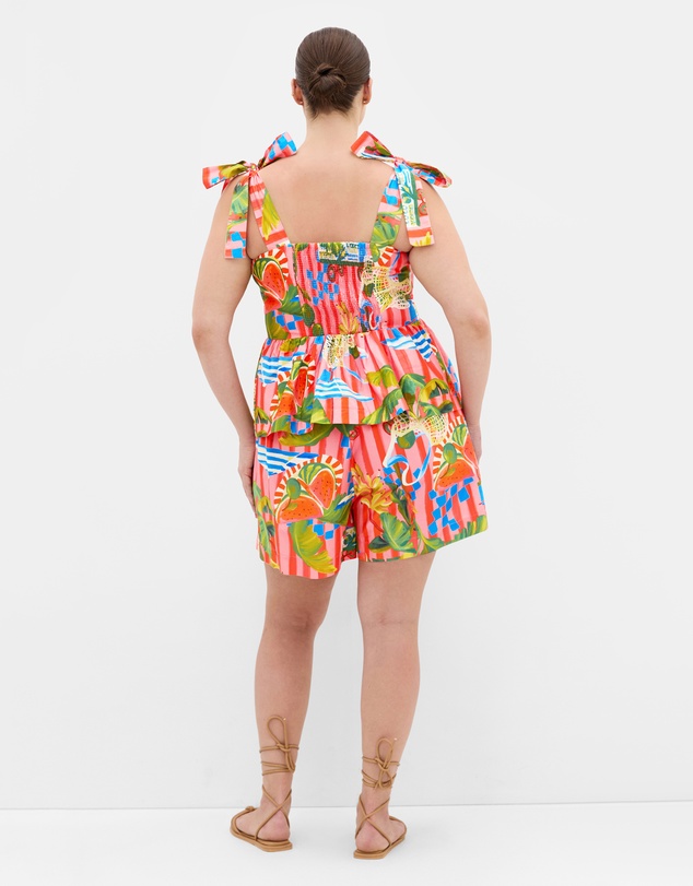 City Chic - Isabel Print Top - Pink