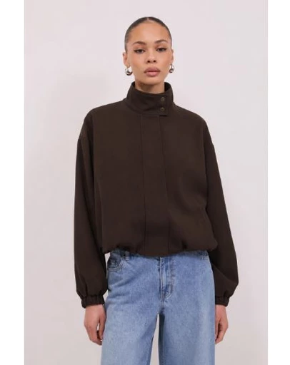 Calli - Karise Relaxed Funnel Neck Bomber