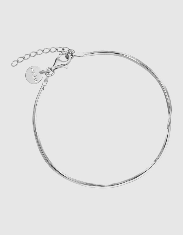Najo - Mirage Silver Double Chain Bracelet (18.5cm+ext)