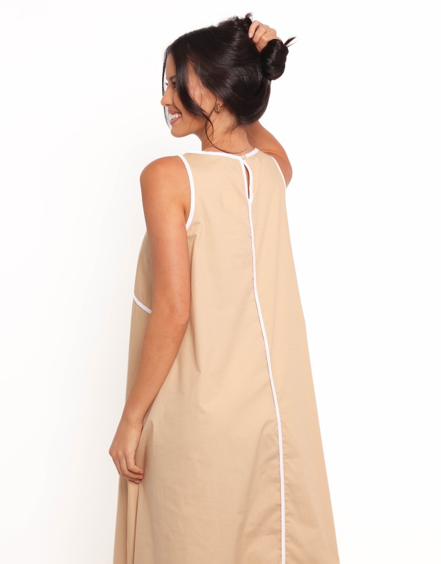 Petal & Pup - Peppa Maxi Dress - Beige/White