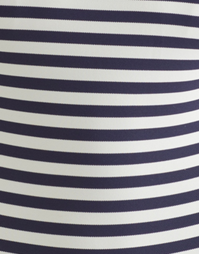 Polo Ralph Lauren - Pique Stripe High Leg Low Back One Piece Swimsuit