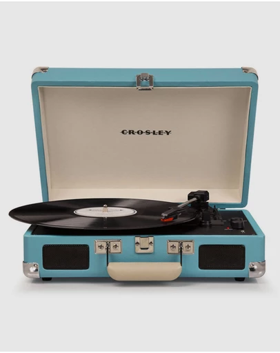 Crosley - Crosley Cruiser Bluetooth Portable Turntable - Turquoise
