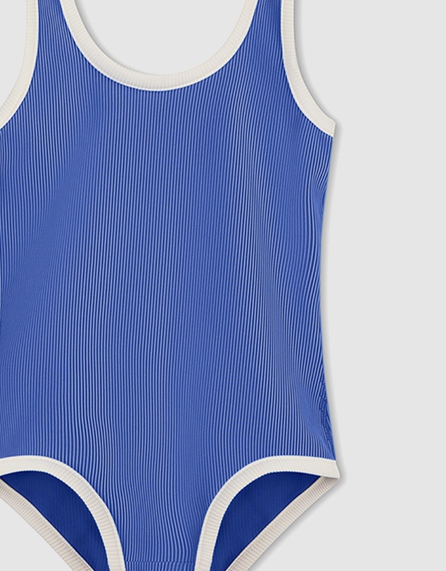 Zulu & Zephyr Mini - Mini Stripe Rib Scoop One Piece - Babies-Teens