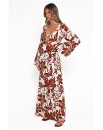 Petal & Pup - Inala Maxi Dress - Brown Floral