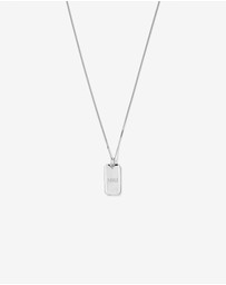 Michael Hill - Dog Tag with Diamonds in Sterling Silver