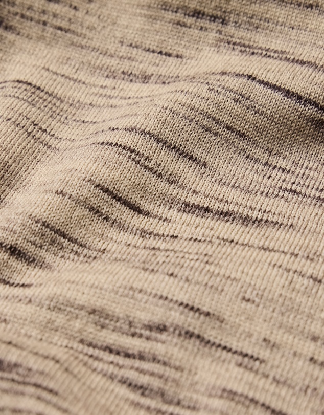 Calibre - Melange Merino Wool Long Sleeve Polo Flint