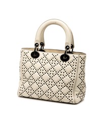 Pre-Loved by Azura Reborn - Pre-Loved Medium Lambskin Cannage Studded Supple Lady Dior