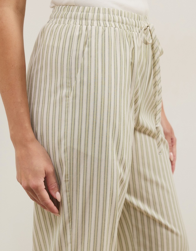 Atmos&Here - Elis Cotton Pants With Drawstring Detail At Waist