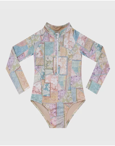 Aqua Blu Kids - Brindle Long Sleeve One Piece - Kids