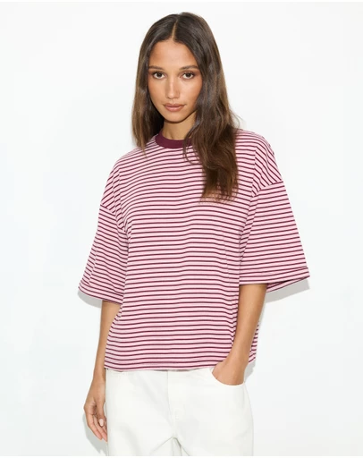 Dazie - Serve Stripe T-Shirt