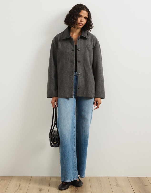 Atmos&Here - Sofia Herringbone Boxy Jacket