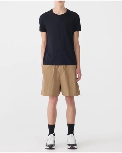 Bassike - Crushed Cotton Pull On Shorts