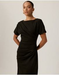 Tussah - Cindy Crepe Tuck Midi Dress
