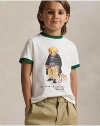 Polo Ralph Lauren - Polo Bear Cotton Ringer Tee - Babies-Kids
