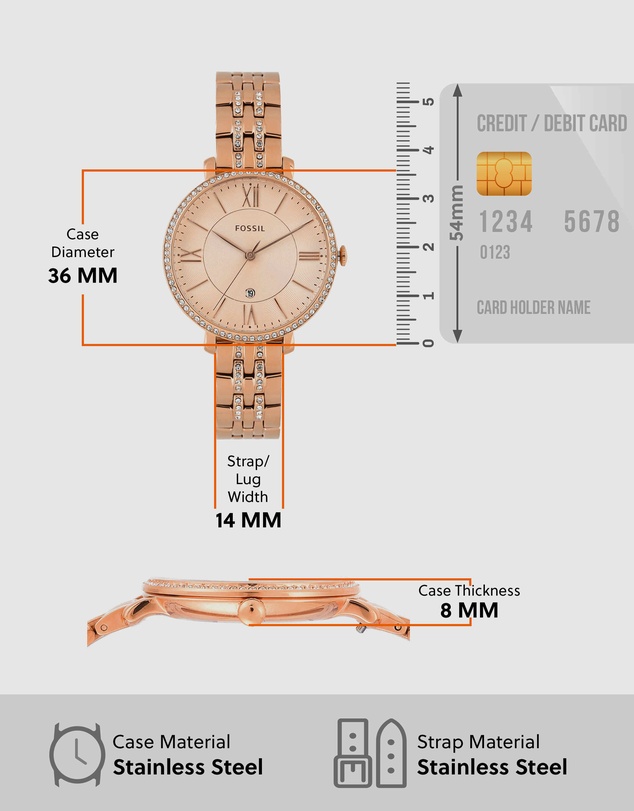 Fossil - Jacqueline Rose Gold-Tone Analogue Watch