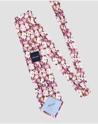 Abelard - Formal Watercolour Floral Print Tie