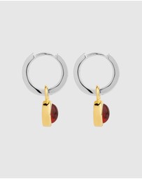 Najo - Solace 2-Tone Garnet Huggie Earring