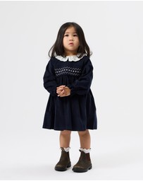 Goldie + Ace - Daphne LS Corduroy Smocked Dress - Babies-Kids