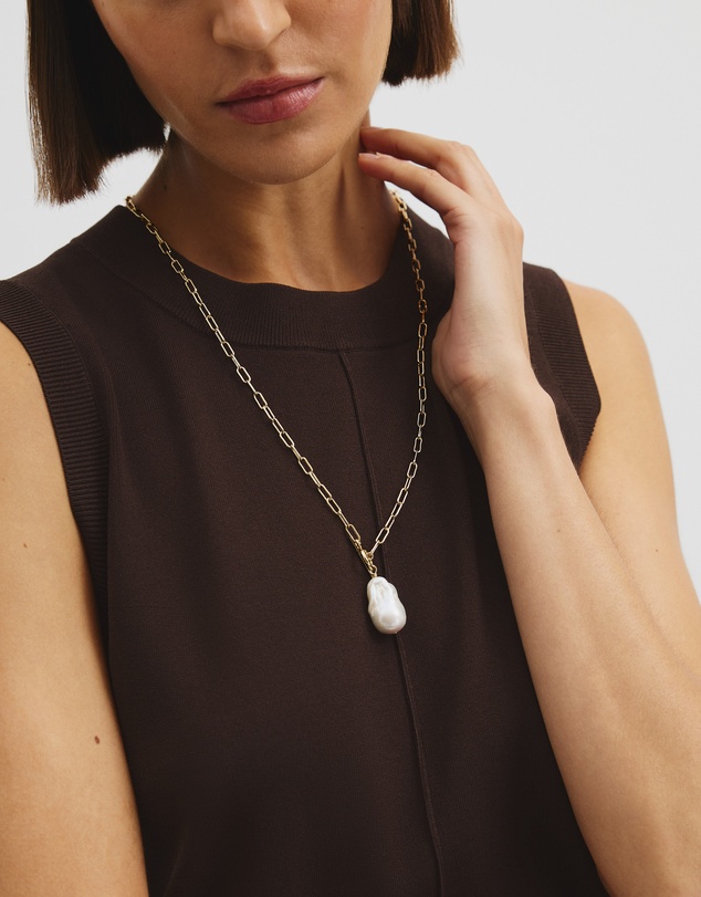 Country Road - Lila Freshwater Pearl Long Necklace