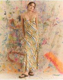 KINGA CSILLA - Limone Triangle Slip Dress